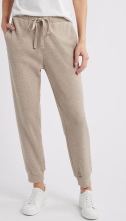 Eileen Fisher The Slow Waffle Stitch Organic Cotton Joggers in Wheat at Nordstrom, Size Large