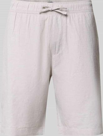 Mc Neal Shorts aus Leinen-Baumwoll-Mix mit elastischem Bund in Kitt, Gr&ouml;&szlig;e XXL