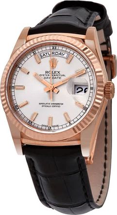 Rolex Day-Date President Rhodium Dial 18K Everose Gold Automatic Mens Watch 118135RSL