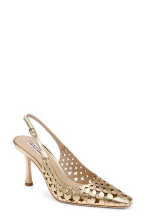 Badgley Mischka Onna Slingback Pump in Gold Metallic at Nordstrom, Size 9.5