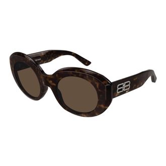 Balenciaga Sunglasses, female, Brown, Size: 52 MM Gold/Brown Sunglasses Bb0235S