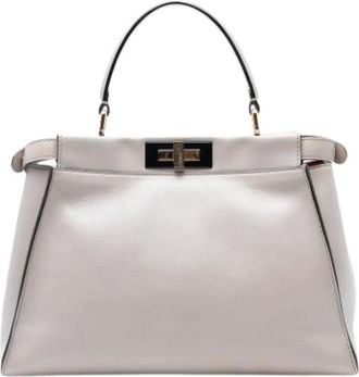 Fendi Pre-owned Handbags, female, Gray, Size: ONE SIZE Pre-owned Vintage Canvas Handbag