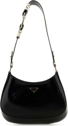 Prada Black Leather Cleo Shoulder Bag