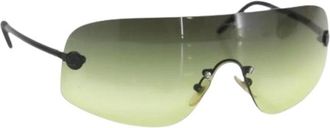 Chanel Pre-owned Accessories, female, Yellow, Size: ONE SIZE Pre-owned Plastic Sunglasses