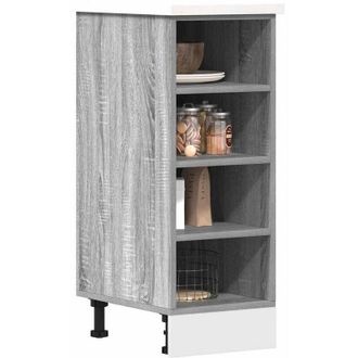 vidaXL Bottom Cabinet Riga Grey Sonoma 30x44.5x81.5 cm Engineered Wood Vidaxl