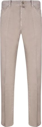 Jacob Cohen Slim-fit broeken - Heren - Slim Fit Jeans - Beige - W38 - Katoen - Jeans