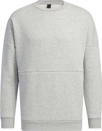 adidas Solid Color Minimalistic Alphabet Printing Round Neck Sports Unisex Gray HM2685