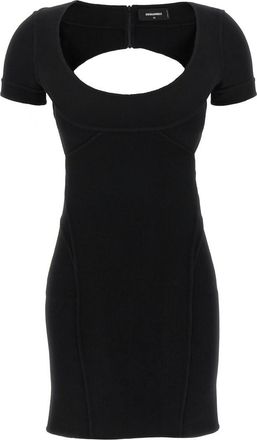 Dsquared2 Black Bodycon Cut Out dress