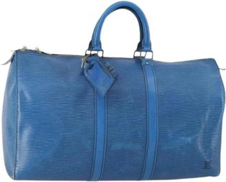 Louis Vuitton Pre-owned Weekendtas - Dames - Vintage Weekendtas - Blauw - ONE Size - Leer - Vintage