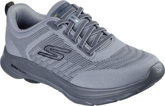 Skechers GO Walk 8 Day Textile Mens Grey/Yellow Standard Trainers - Size UK 11