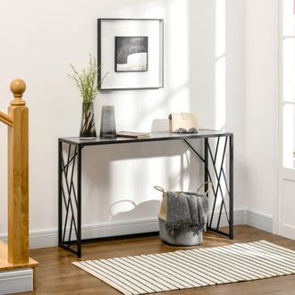 HOMCOM Vintage Sofa Table - Metal Frame Console Table for Hallway Living Room | TJ Hughes