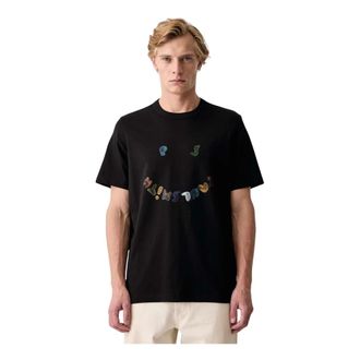Paul Smith T-shirt met ronde hals - Heren - Tops - Zwart - Maat: XL Katoen