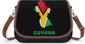 Generic Guyana Flag Small Womens Crossbody Bags Shoulder Handbag with Adjustable Strap for Travel