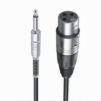 Trade Shop Trade Shop - 6,5 Mm Mono Jack Cable A Xlr Extensi&oacute;n De Audio Femenina Para Micr&oacute;fono 10 Mt Jxlr-04