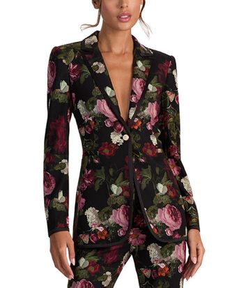 Alice & Olivia Alice + Olivia Breann Long Fitted Blazer