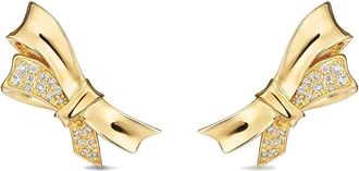 Mason and Books diamond bow earrings - Gold