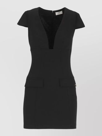 Elisabetta Franchi v-neck short-sleeve mini dress