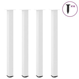 Berkfield Home Coffee Table Legs 4 pcs White 110-112 cm Steel