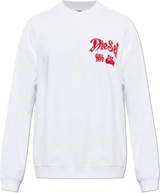Diesel S-Boxt-Aa 2 Sweatshirt - Heren - Sweatshirts - Wit - XL - Katoen - Hoodies & sweatvesten