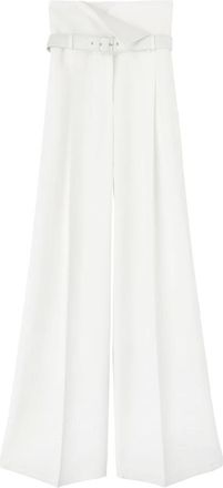 Ermanno Scervino Broeken, Dames, Wit, S, Rayon, Witte Viscose Broek Lichtgewicht Zacht
