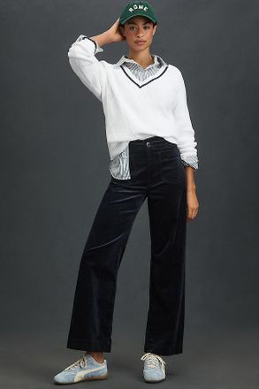 Maeve The Colette Corduroy Full-Length Wide-Leg Pants by Maeve