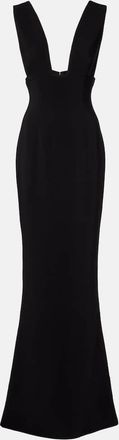 Stella McCartney Abito lungo in crêpe di jersey
