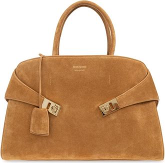 Ferragamo Handtas Hug Medium - Dames - Handtassen - Bruin - ONE Size - Leer - Tassen