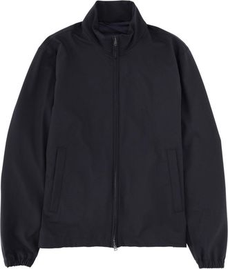 Herno Neutrals Minimalist Stand Collar Sports Jacket