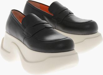 Marni Leather Penny Loafers with 8cm Platform Sole Marni
