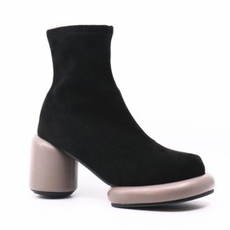 All Black Mod Stretch Bootie In Grey