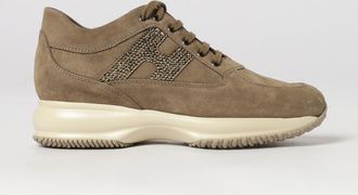 Hogan Sneakers Interactive in pelle scamosciata con logo H di strass