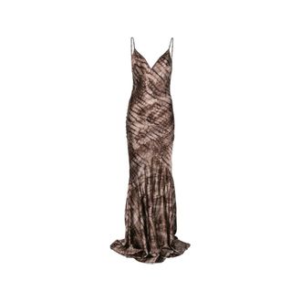 Elisabetta Franchi Gowns, female, Brown, Size: L Red Carpet Dress