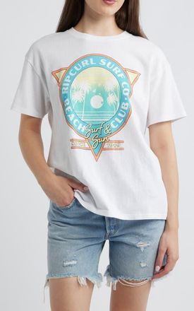 Rip Curl Beach Club Graphic Heritage Tee in White at Nordstrom, Size Xx-Large