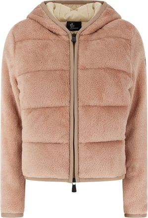 Moncler Cardigan in poliestere elasticizzato - - Jackets - Donna - Rosa - M