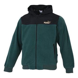 Puma Winterized lambs wool Stay Warm Colorblock Hooded Jacket Green 848253-80