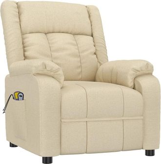 vidaXL Sill&oacute;n De Masaje El&eacute;ctrico Tela Color Crema Vidaxl