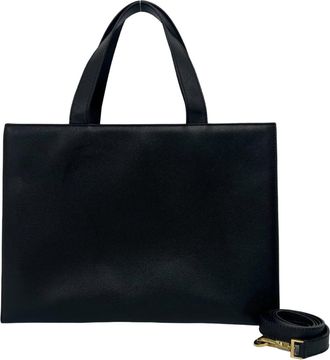 Celine Black Leather Handbag Shoulder Bag Tote Bag (Pre-Owned)