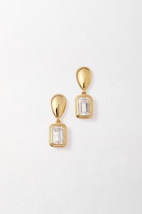 Edge of Ember Pebble Birthstone Drop Earrings in White Topaz (April) at Nordstrom