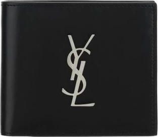 Saint Laurent Cassandre Wallet - Heren - Portefeuilles - Zwart - ONE Size - Leer - Accessoires