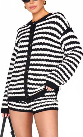 Show me your Mumu Inez Cardigan In Black/ White