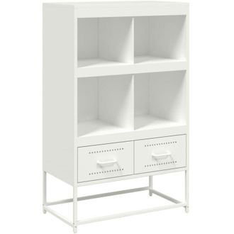 vidaXL Highboard White 68.5x39x111.5 cm Steel Vidaxl