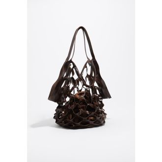 Bimba & Lola Leather Cala Bag in Brown at Nordstrom