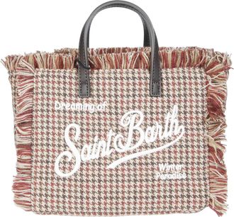 MC2 Saint Barth Vanity Houndstooth Fringed Mini Tote Bag