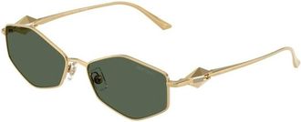 Jimmy Choo London Geometric Zonnebrillen - Dames - Zonnebrillen - Geel - 55 MM - Accessoires