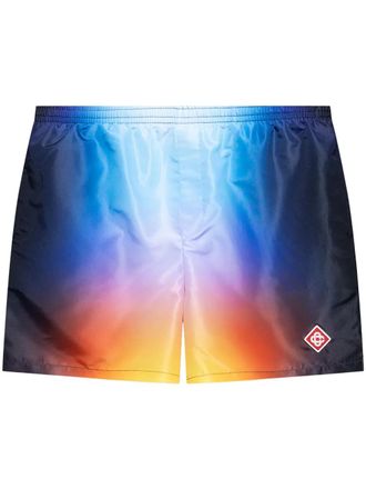 Casablanca gradient-effect swim shorts - men - Polyester - M - Blue