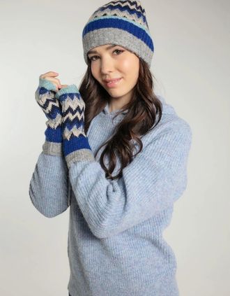 Nooki Design Womens DORA CHEVRON BEANIE IN NAVY MIX - Size: ONE