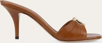 Ferragamo Women Gancini ornament mule Brown Size 10.5