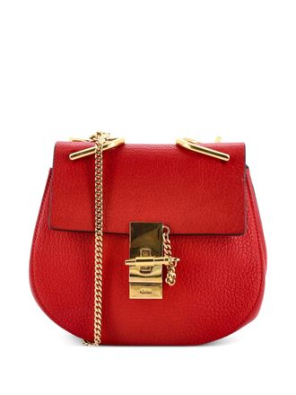 Chloé Drew Leather Mini crossbody bag - Rosso