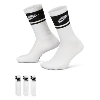 Nike Unisex Everyday Elevated Crew Socks (3 Pairs) in White | IM7949-901