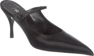 【S】PRADA leather strap heels Prada Cross Strap Block Heels In Off-white Patent Leather